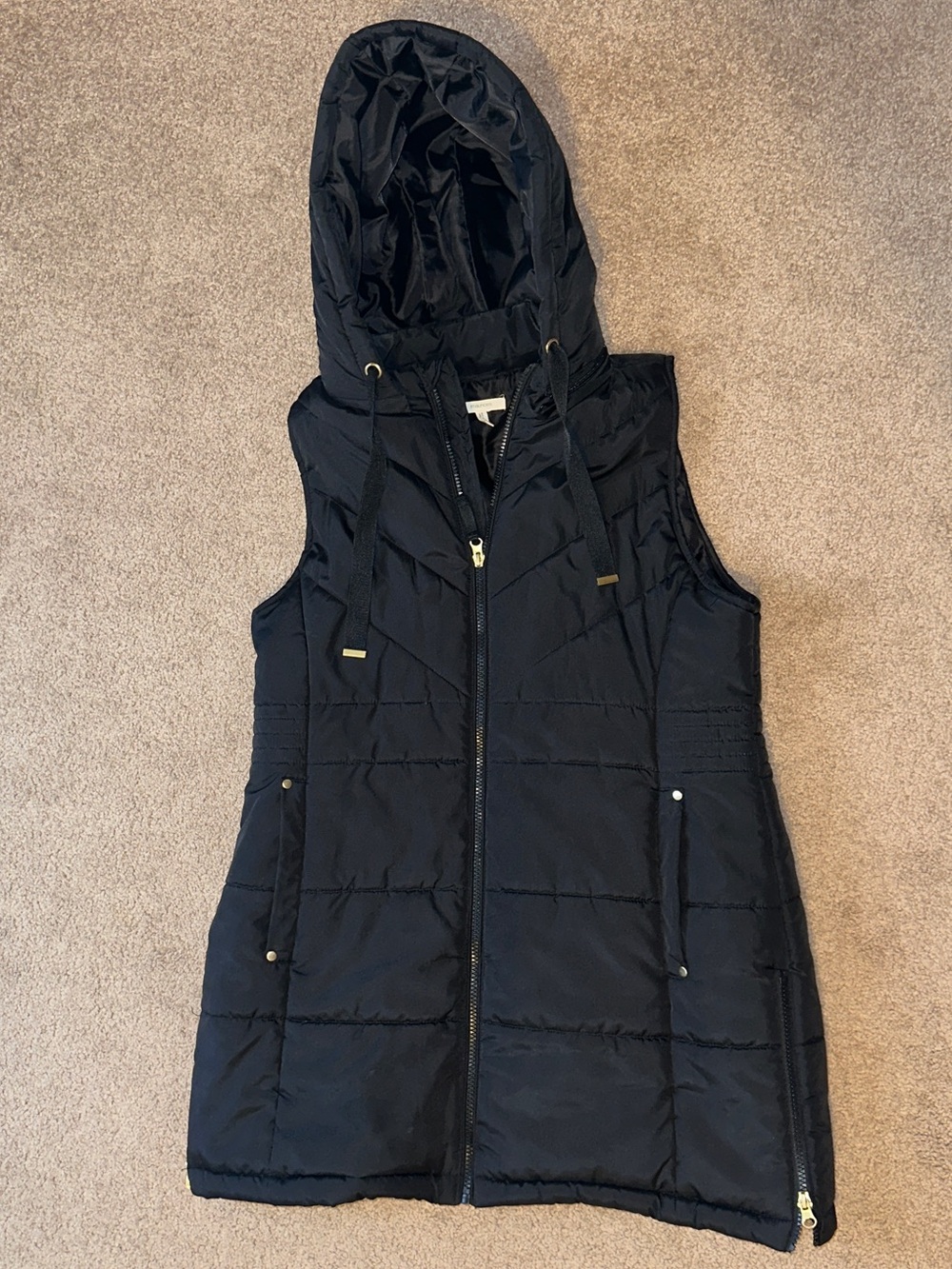 Maurice’s Sleeveless Hooded Puffer Vest - Black